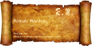 Rokob Márton névjegykártya
